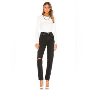 NWT AGOLDE Cherie high rise straight DISTORTION